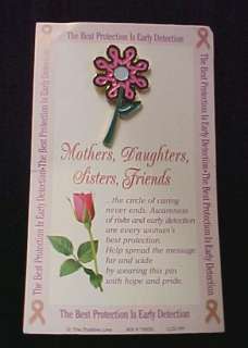 New Breast Cancer Awareness Ribbon Flower Lapel Pin Tac  