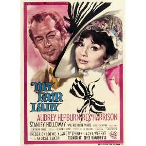   27x40 Audrey Hepburn Rex Harrison Stanley Holloway