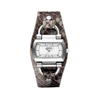 Fossil Womens ES2551 Faux Python Leather Strap Watch  