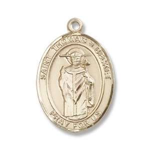 com St. Thomas A Becket Patron Saints Gold Filled St. Thomas A Becket 