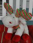 Christmas Webkinz GANZ Minty Moose 85739 Plush Toy White Red Green 