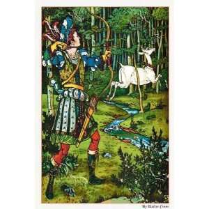  Hind in the Wood   The Archer Walter Crane. 18.75 inches 