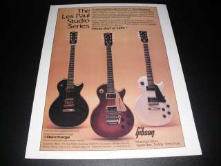 Gibson Guitars   Les Paul Studio Series 1984 Magazine Print Ad  