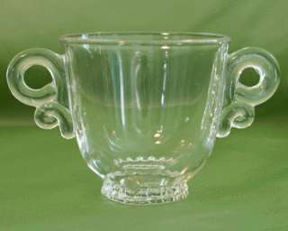 Vintage Glass HEISEY Open Sugar Bowl LARIAT  