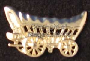 Gold Plated Western Covered Wagon Lapel Pin AB234  