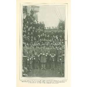  1901 print Kaiser William II & Crew of Battleship 