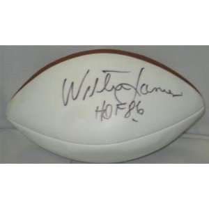 Willie Lanier Autographed Football   ~psa Coa~w hof 86   Autographed 