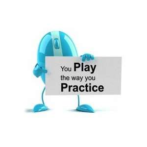 You play the way you practice   Removeable Wall Decal   selected color 