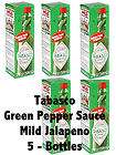     Tabasco Green Jalapeno Pepper Hot Sauce * 5 Bottles 