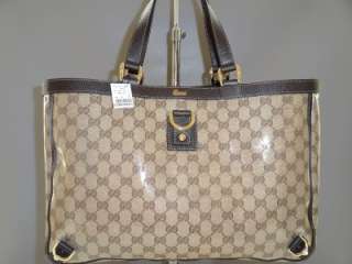 NWT AUTHENTIC XL GUCCI GG CRYSTAL ABBEY TOTE BAG  