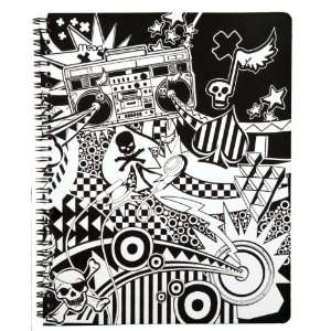  Mead Doodle Planner, 10 Inch x 8 1/4 Inch, Skulls Design 