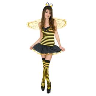 Teen Striped Honey Bee Girls Halloween Costume  