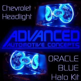 07 Chevy Tahoe Avalanche BLUE Headlight HALOs Demon Eye  