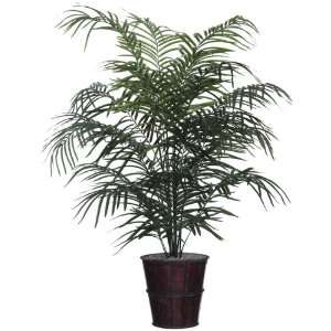   Potted Extra Full Dwarf Palm Tree in Bamboo Pot