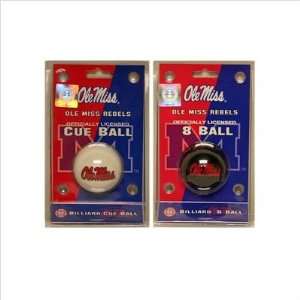  Bundle 89 Ole Miss Cue and Eight Ball Pool Set