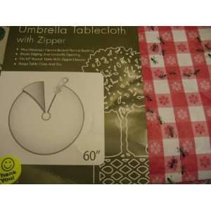  Umbrella hole tablecloth with zipper  42 x 74 OBLONG water 