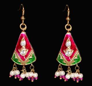 Indian Bridal Wedding LAKH EARRING BELLYDANCE JEWELRY  