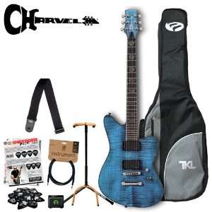  Charvel Desolation SK1 ST Skatecaster Stop Tail Trans Blue 