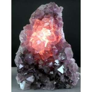  Raw Amethyst Cluster Crystal Lamp with Cord Everything 