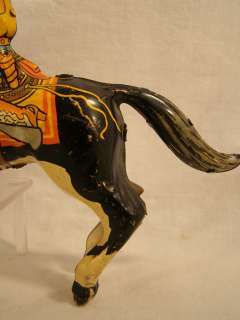 Antique MARX Old TIN LITHO Horse COWBOY & LASSO Working WIND UP Toy 