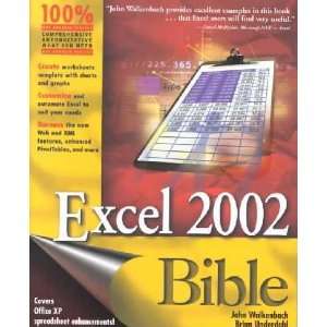  Excel 2002 Bible **ISBN 9780764535833** John 