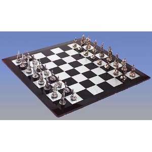  Small Fantasy Pewter Chess Set Toys & Games