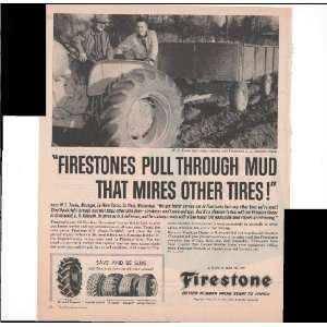  Firestone Farm Tractor Tires Pull Through Mud 1960 Vintage 