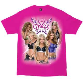 WWE Pink Divas T shirt Kelly Kelly EVE Michelle McCool  