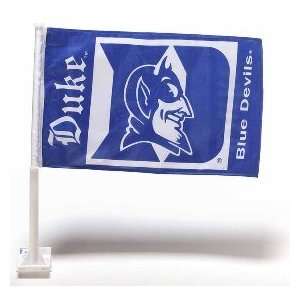   Duke Blue Devils Car Flag w/Wall Bracket   Set of 2 