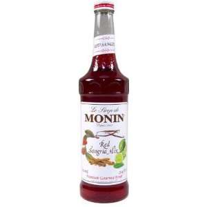 Monin Flavored Syrup, Red Sangria Mix, 33.8 oz Plastic Bottles, 4 ct 