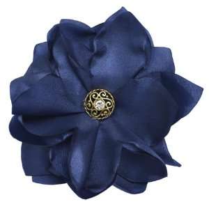  Navy Blue Flower Hair Clip and Brooch Beauty