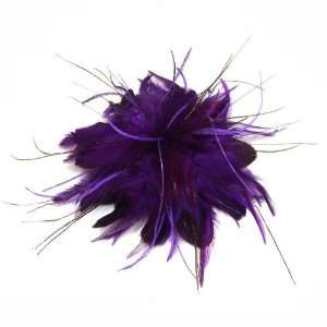   Flower Fascinator Hair Clip/Brooch Pin   PURPLE 
