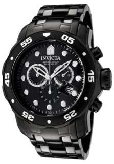 Invicta Mens 0076 Pro Diver Scuba Chrono Black Watch  