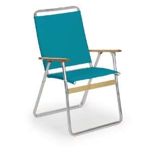   and Out High Back Folding Beach Arm Chair, Aqua Patio, Lawn & Garden