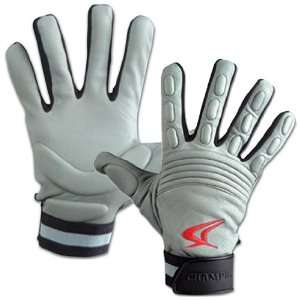  Adult Lineman s Football Gloves   Gel Pad (Pair) GREY AXL 