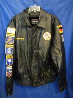 Oscar Piel US ARMY LEATHER JACKET Sharp Shooter PATCHES  