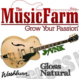 Washburn J7VNK Jazz Natural Electric Guitar w/ Case  