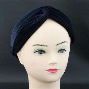 NEW JENNIFER LOPEZ STYLE VELVET HOLIDAY TURBAN FASHION HAIRBAND HEAD 