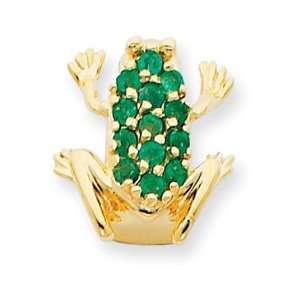  14k Emerald Frog Bracelet Slide Jewelry