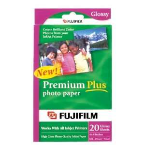  FujiFilm Inkjet Premium Plus Paper Glossy 4 x 6 (20 