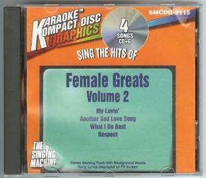 Singing Machine   Female Greats, Vol. 2 CDG   Karaoke  