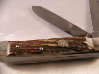   made of staghorn fine etched blade knife made in solingen germany