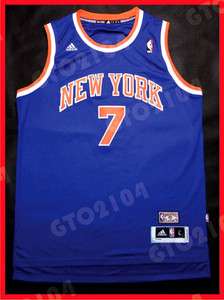 NBA NY Knicks Carmelo Anthony #7 Hardwood Rev30 Swingman Blue Away 