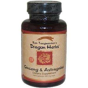  Ginseng & Astragalus, 500 mg Each, 100 Capsules Health 