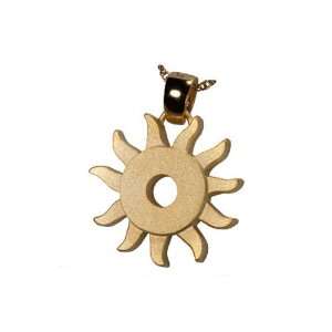  Sun Halo Cremation Jewelry in 14k Gold Plating Jewelry