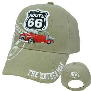 Route 66 Sixty Six Hat Cap The Mother Road Velcro Historic Highway 