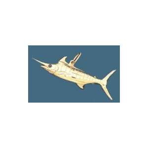   Costello 14K Gold 50MM Blue Marlin Nautical Pendant
