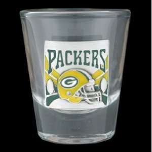  Green Bay Packers   Round NFL Shot Glass Sports 