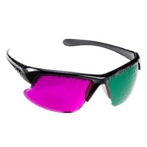 3D Glasses for Home Movies   Folding Frame   (1 Pair) Magenta & Green 