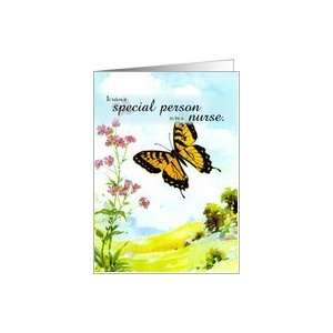  Nurse Thank You, Butterfly Flowers Card Health & Personal 